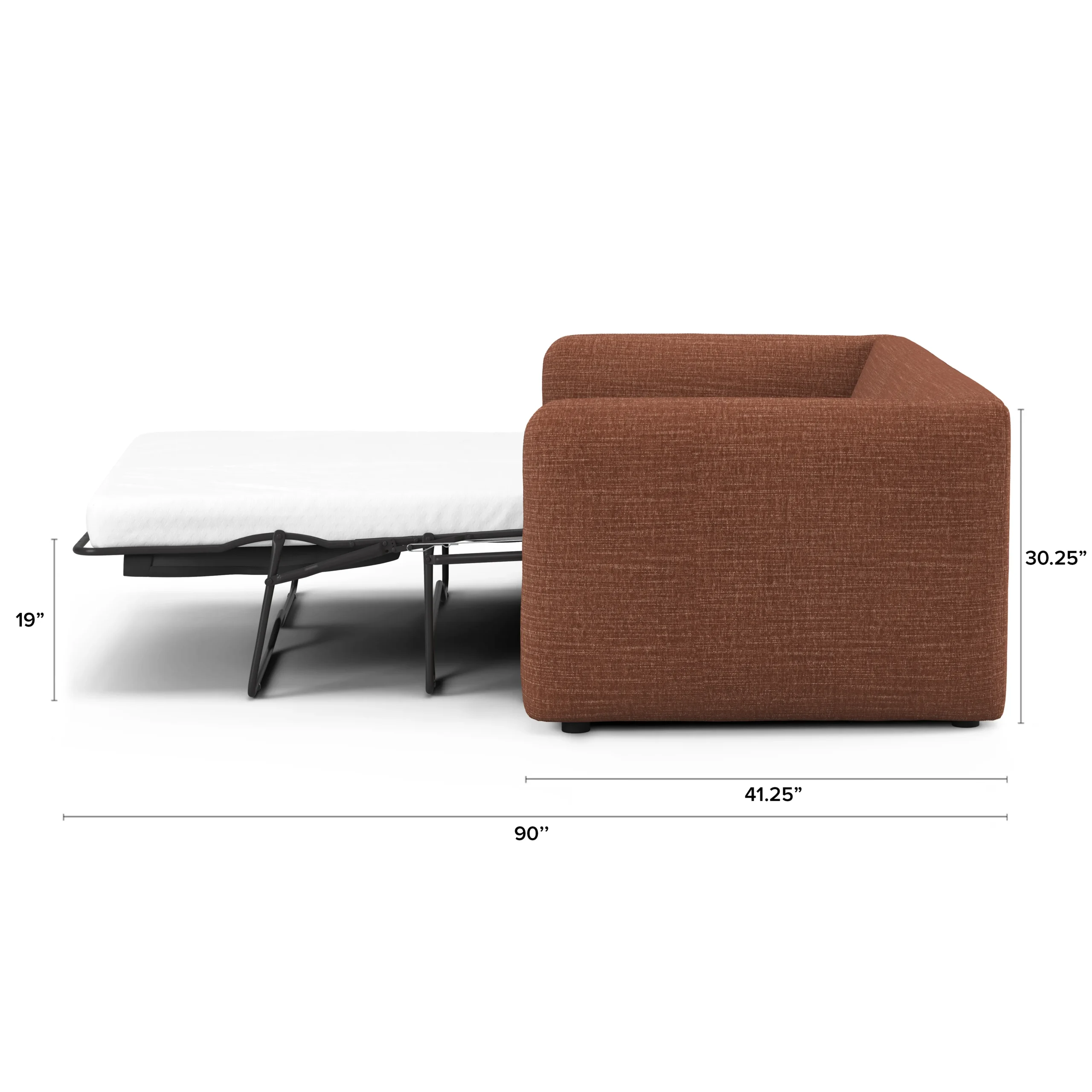 Leigh 86_ Reversible Storage Sleeper Sectional - Napa Rust - Image 5