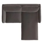 Leigh 86_ Velvet Reversible Storage Sleeper Sectional - Hale Warm Gray