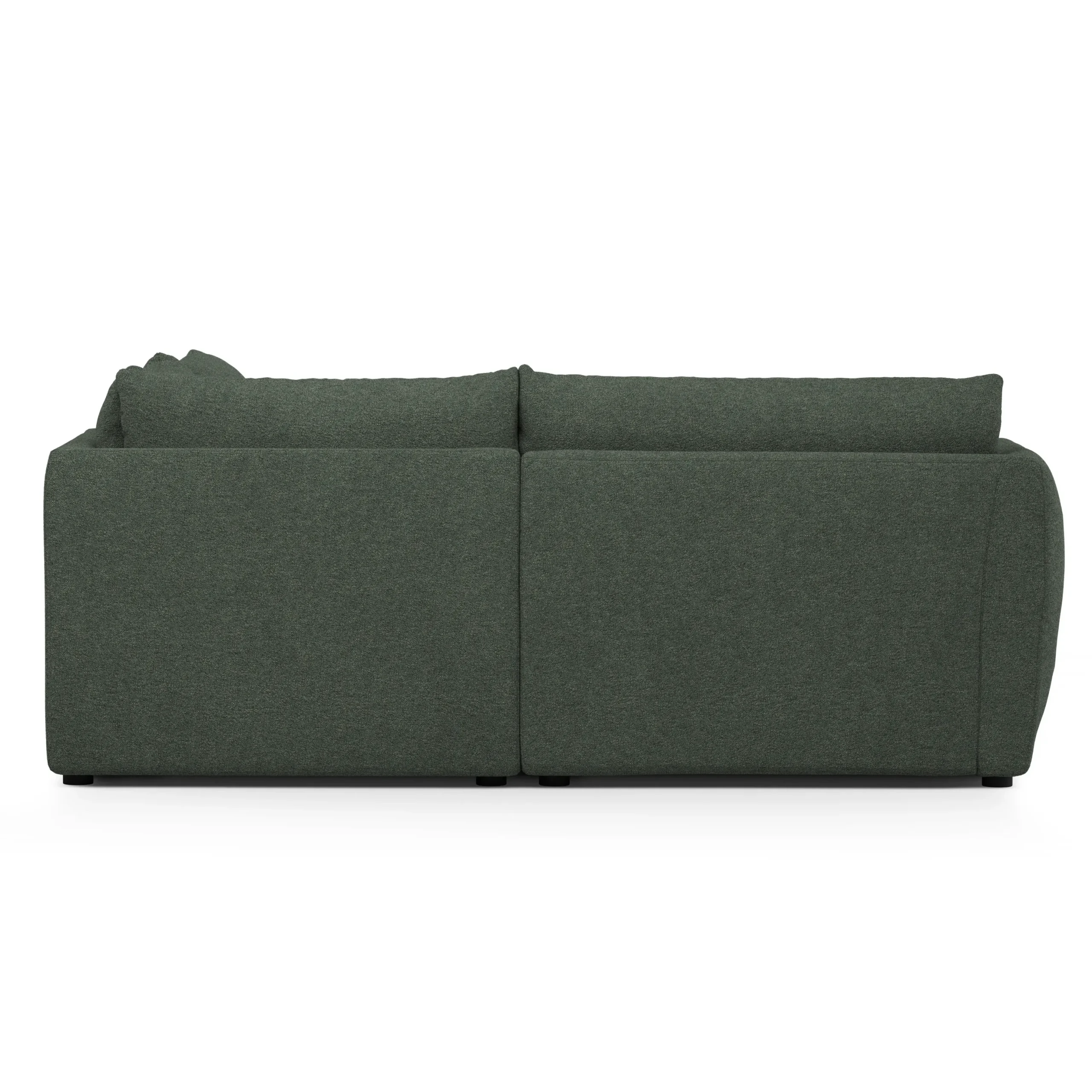Leigh 87_ Modular Corner Sectional - Green Wool Bouclé - Image 5