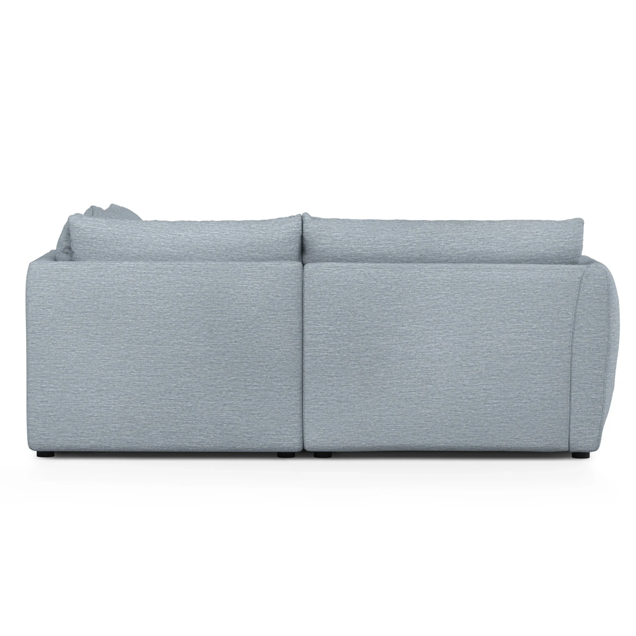 Leigh 87_ Modular Corner Sectional - Silver Light Blue - Image 5
