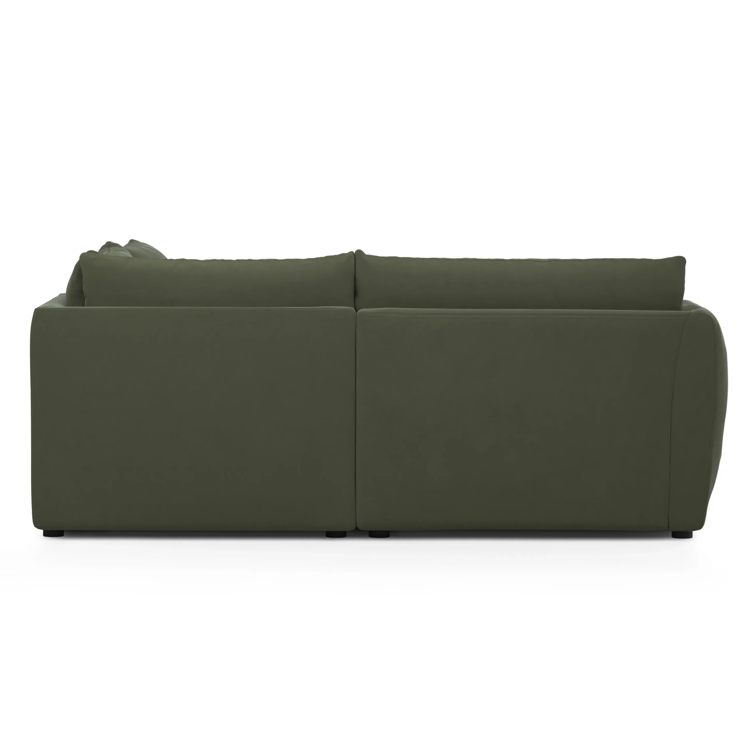 Leigh 87_ Velvet Modular Corner Sectional - Hale Fir Green - Image 5