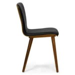 Sede Leather Dining Chair - Walnut and Black