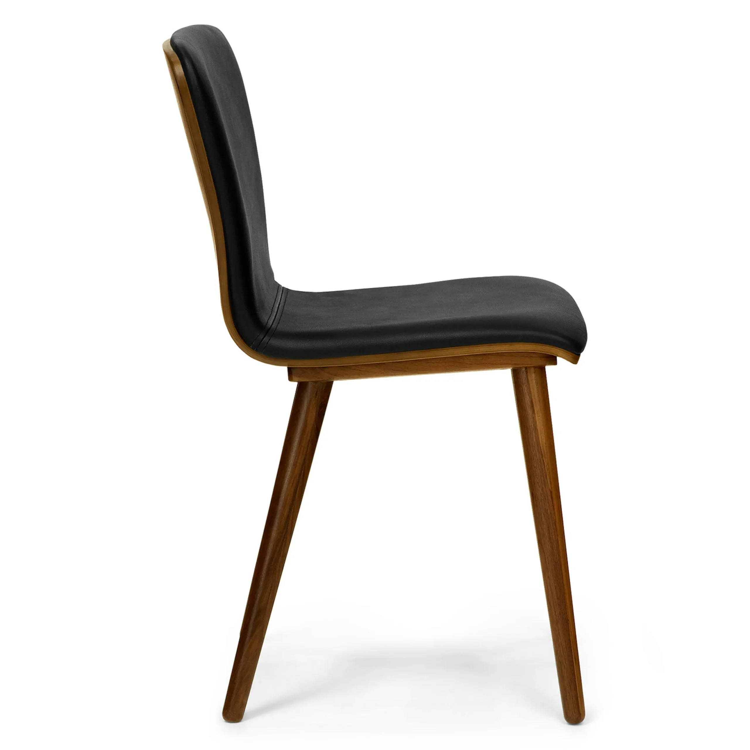Sede Leather Dining Chair - Walnut and Black - Image 5