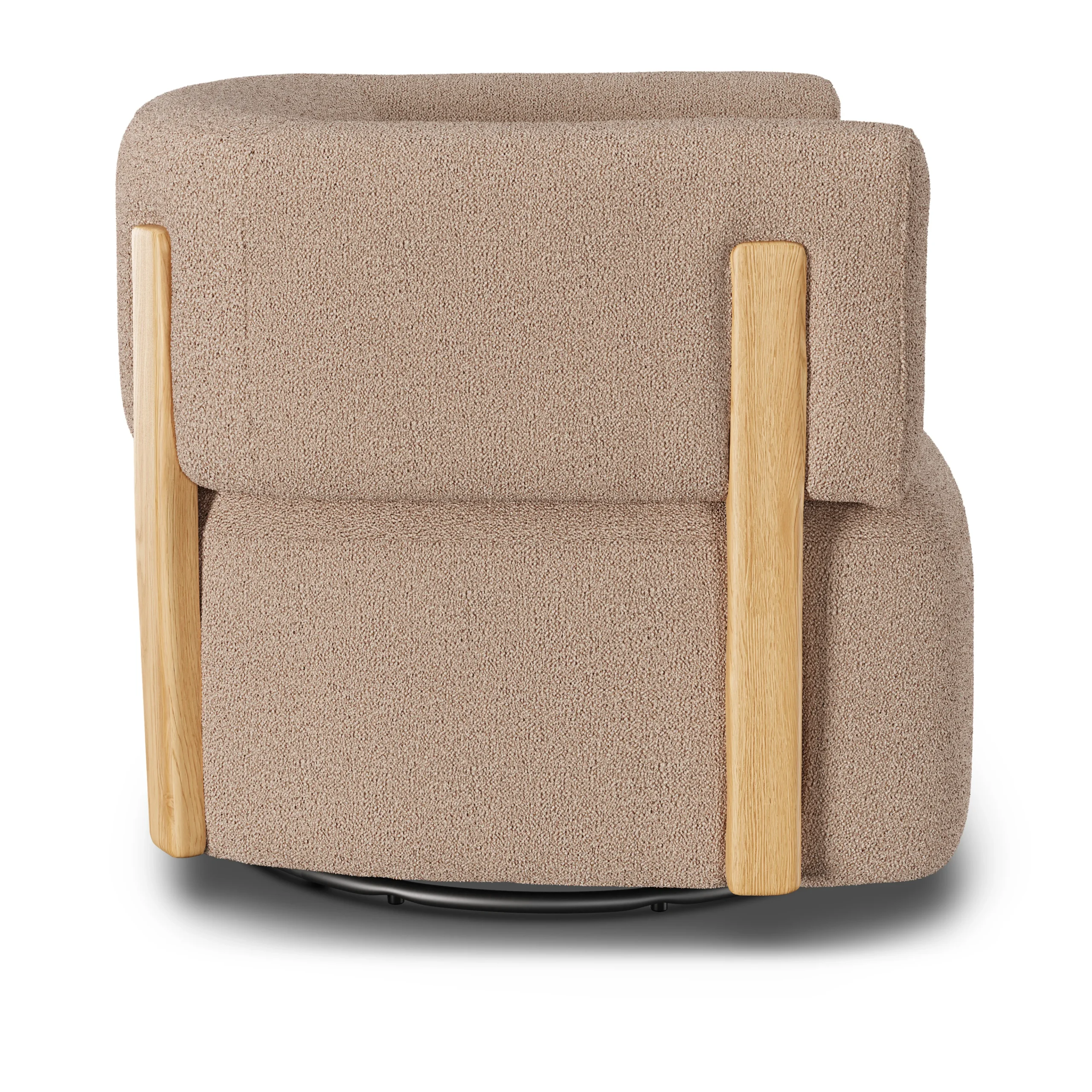 Julie 32_ Swivel Chair - Sandstone Wool Bouclé - Image 6