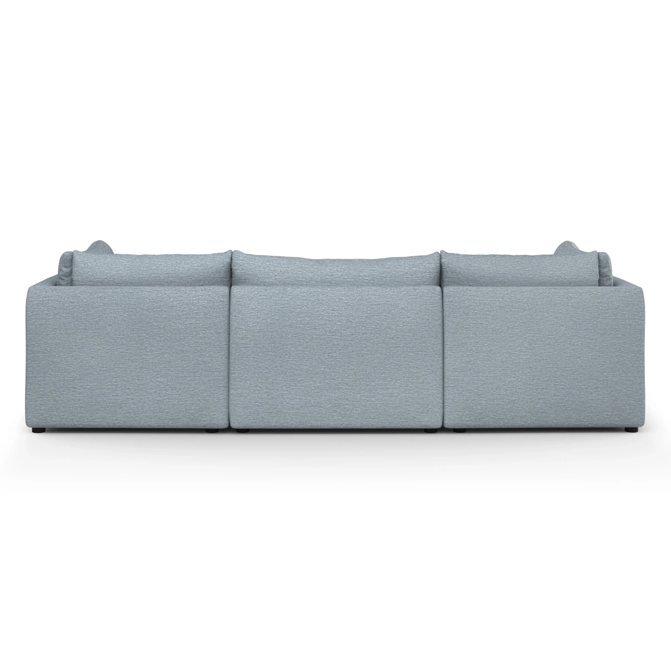 Leigh 121.5_ Modular 3-Seater U-Shaped Sectional - Silver Light Blue - Image 5