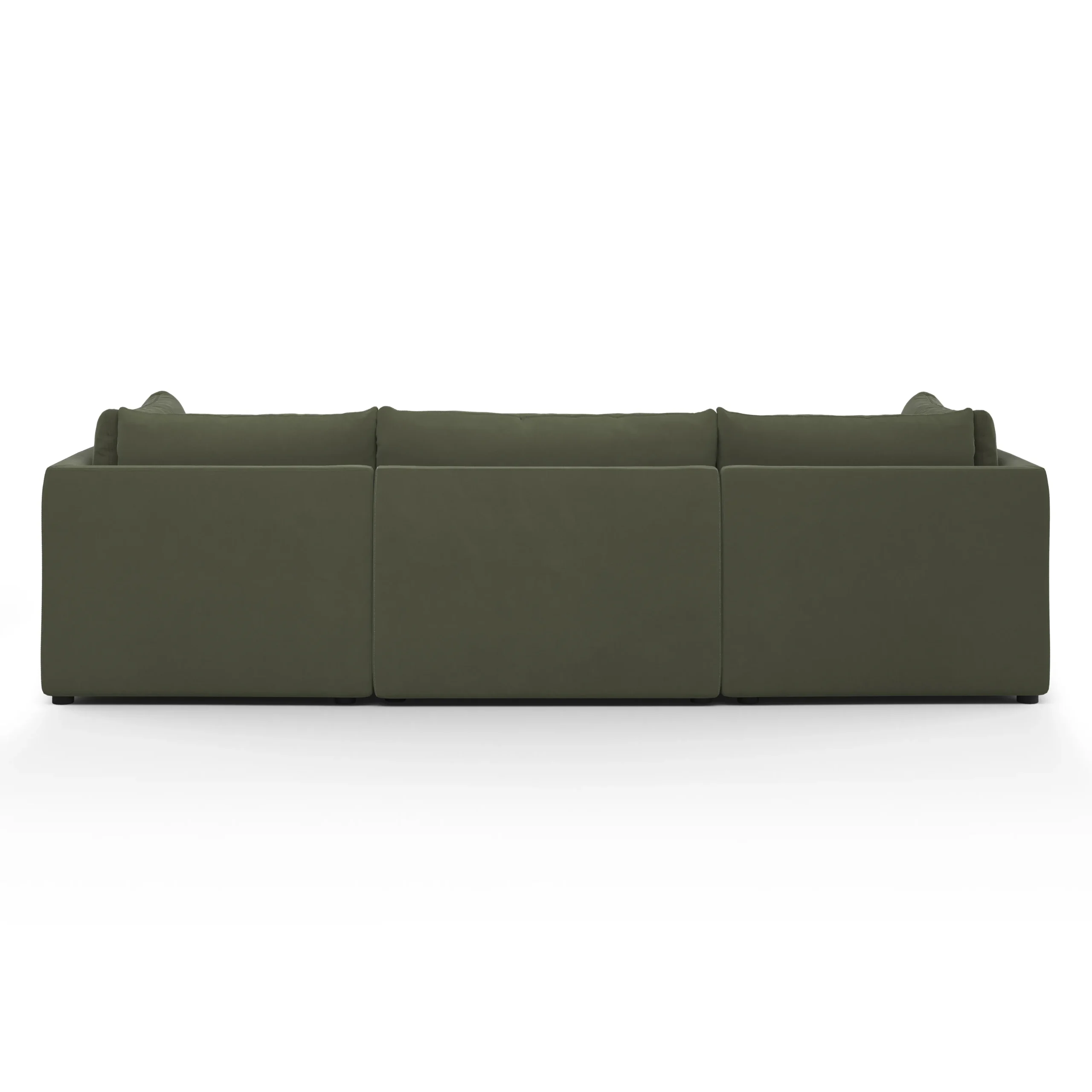 Leigh 121.5_ Velvet Modular Open Pit Sectional - Hale Fir Green - Image 5