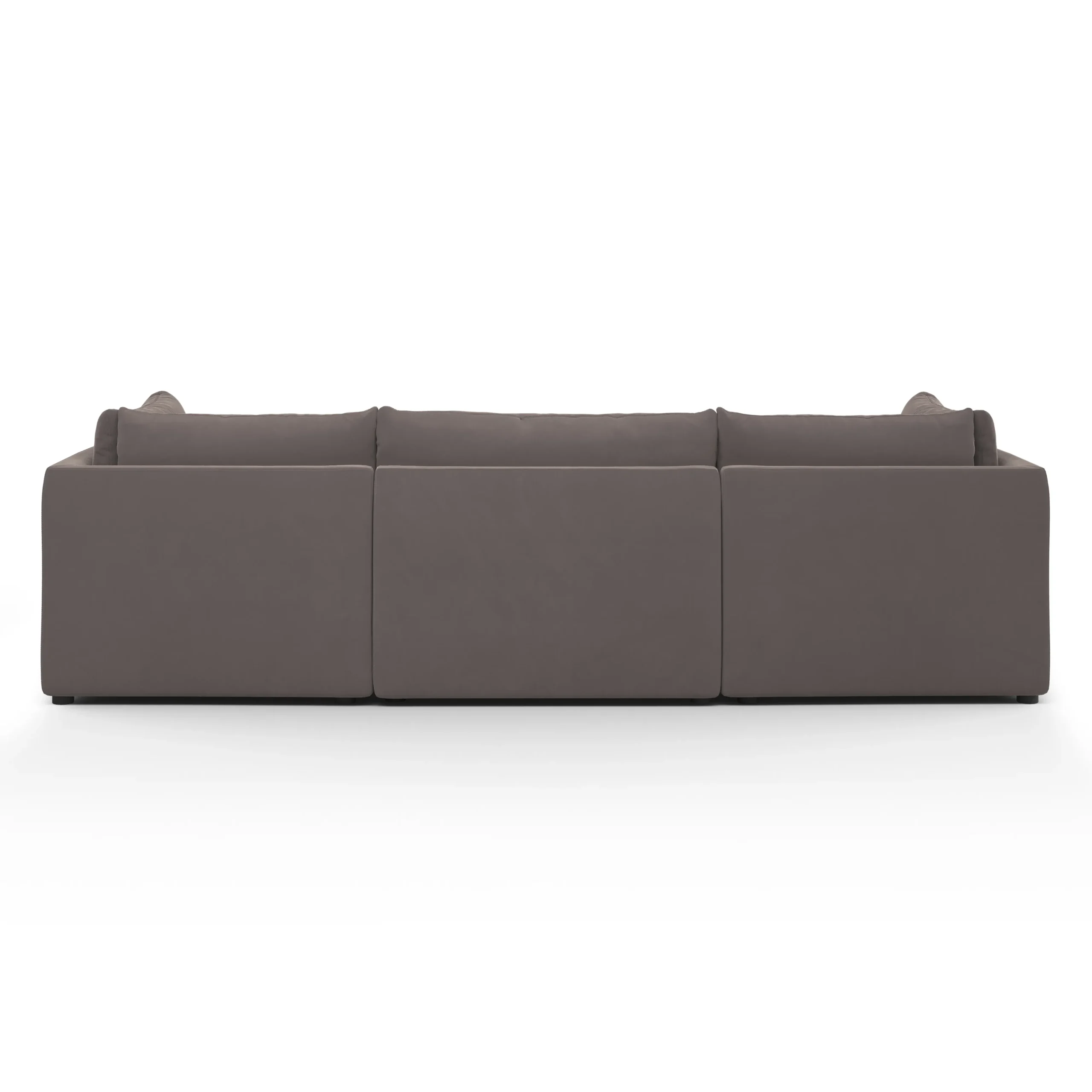 Leigh 121.5_ Velvet Modular Open Pit Sectional - Hale Warm Gray - Image 5