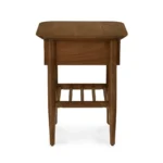Lenia Storage Side Table - Walnut
