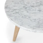 Mara Marble Side Table - Oak