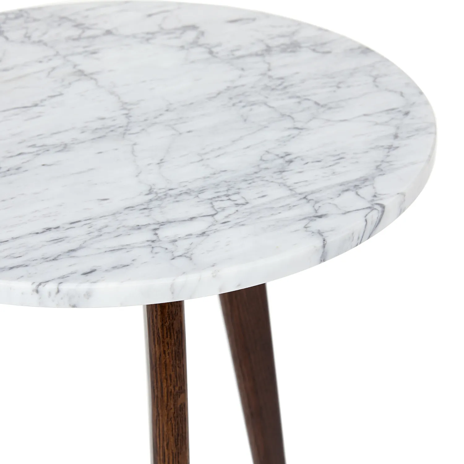 Mara Marble Side Table - Walnut - Image 5