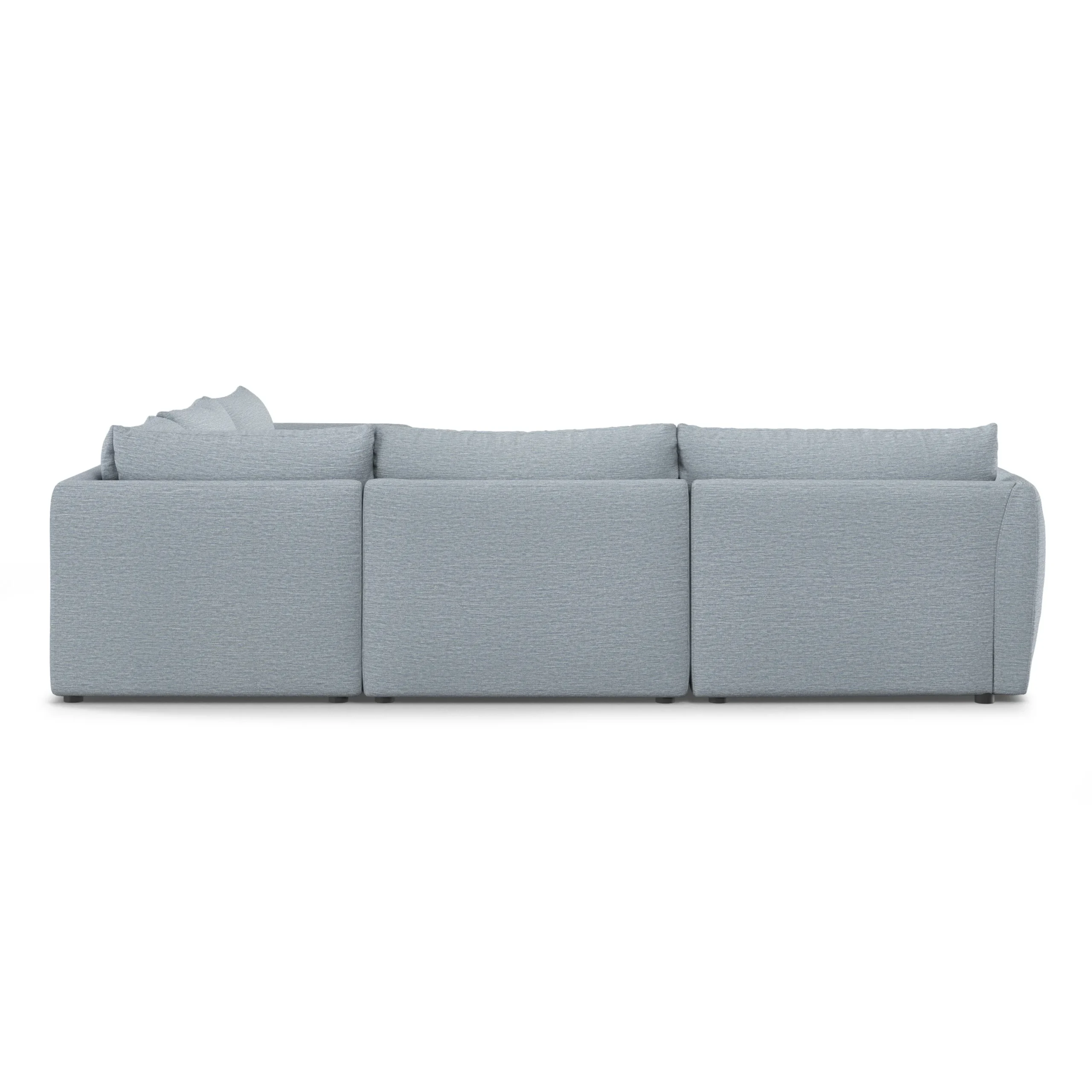 Leigh 126_ Modular Corner Sectional - Silver Light Blue - Image 5