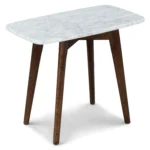 Vena Marble Side Table - Walnut