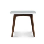 Vena Marble Square Side Table - Walnut
