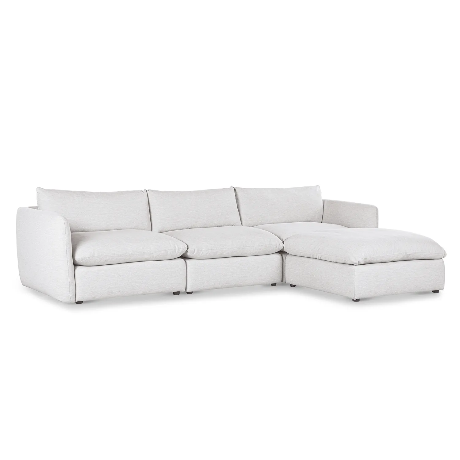 Leigh 131.5_ Modular Sectional - Silver Ivory - Image 5