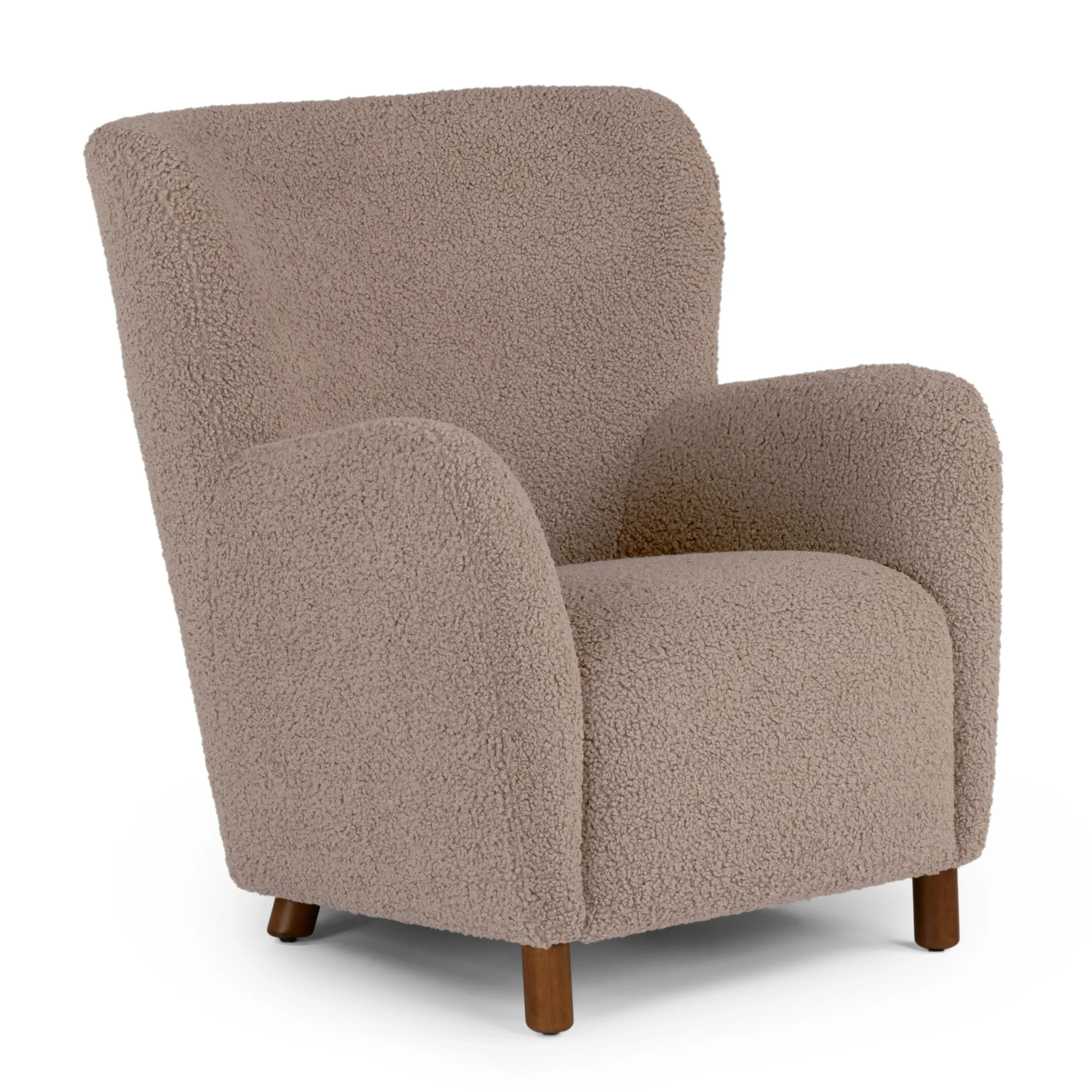 Archie 31.5_ Lounge Chair - Short Shearling Taupe - Image 10