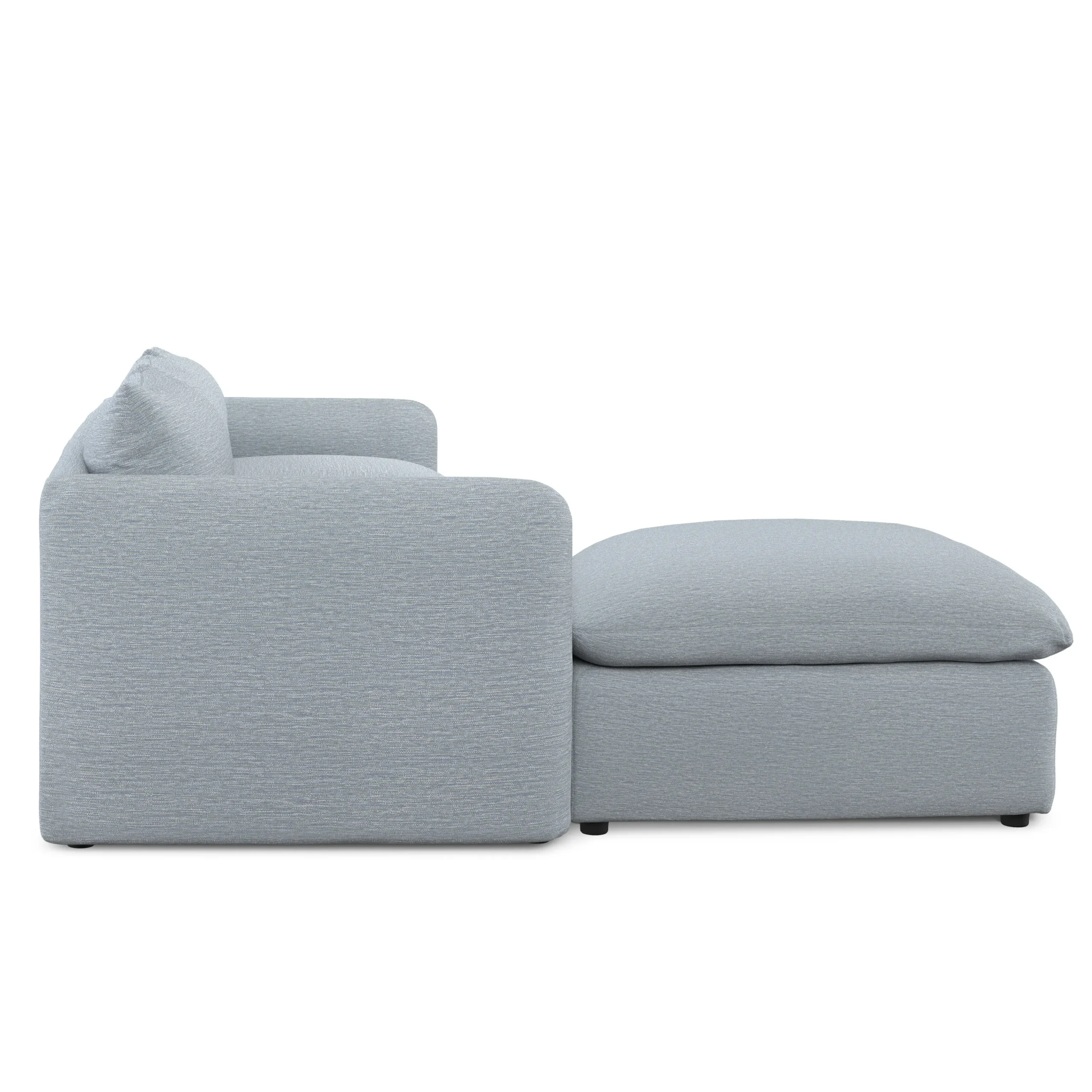 Leigh 131.5_ Modular Sectional - Silver Light Blue - Image 5