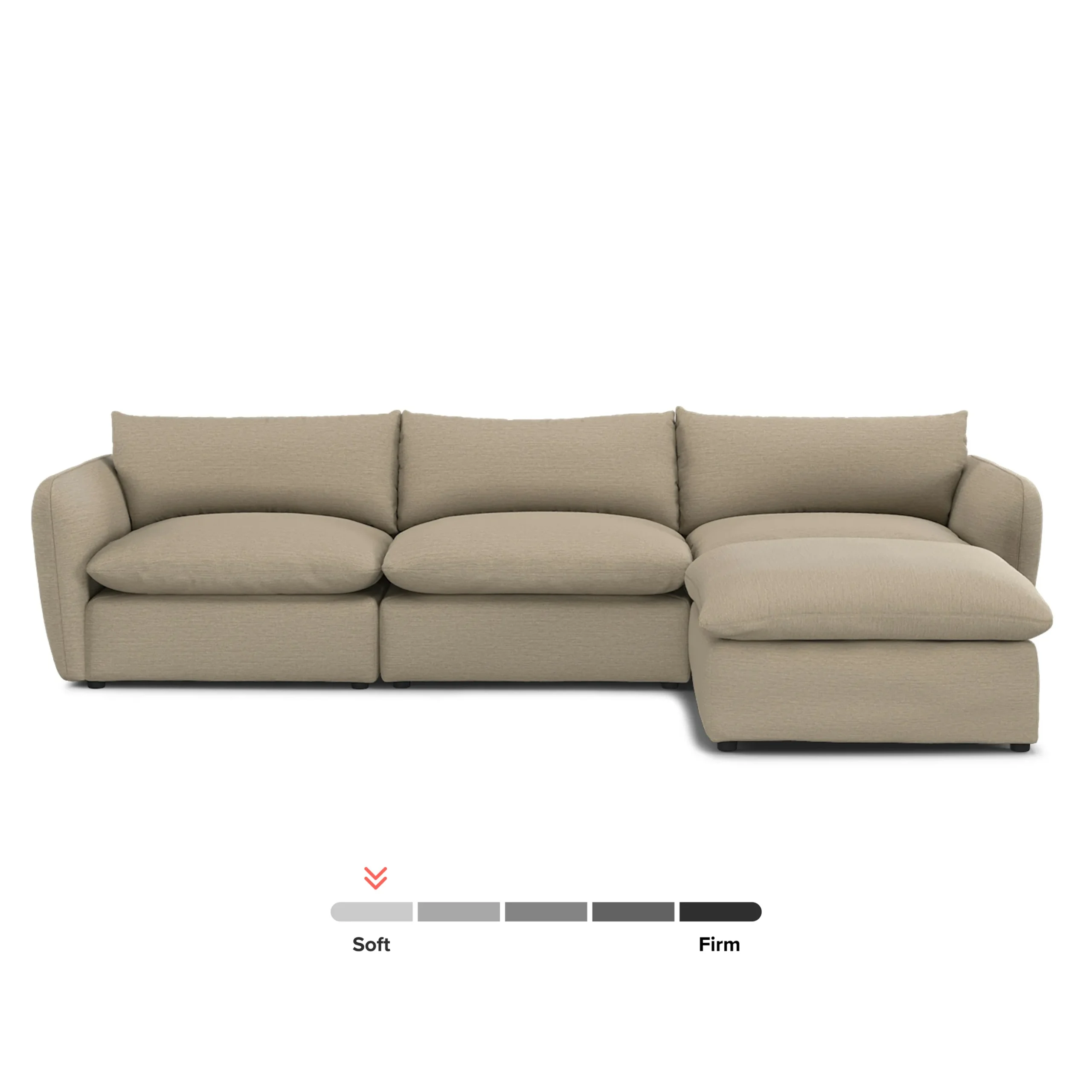 Leigh 131.5_ Modular Sectional - Silver Taupe - Image 5