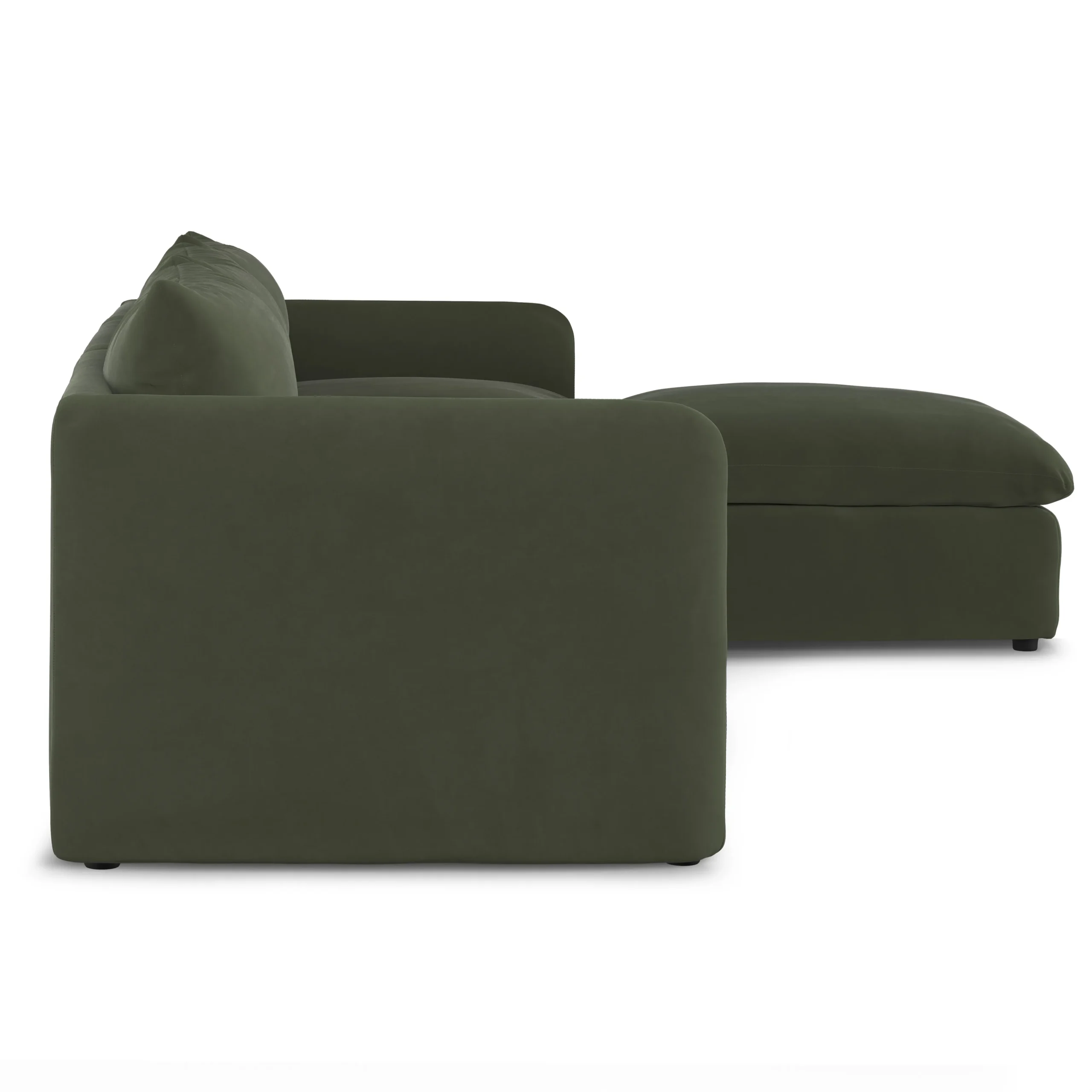 Leigh 131.5_ Velvet Modular Sectional - Hale Fir Green - Image 5