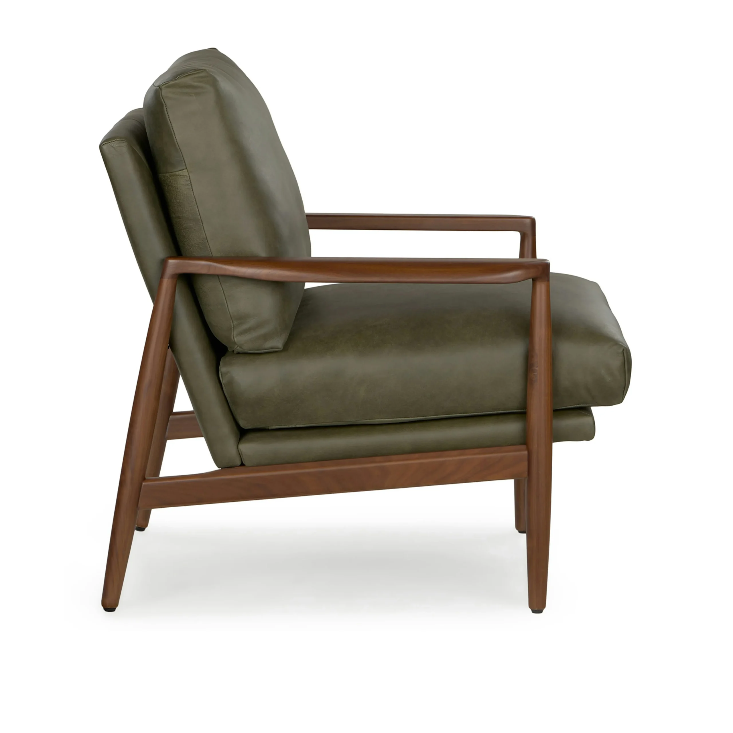 Bavel 28.5_ Leather Lounge Chair - Charme Green - Image 12