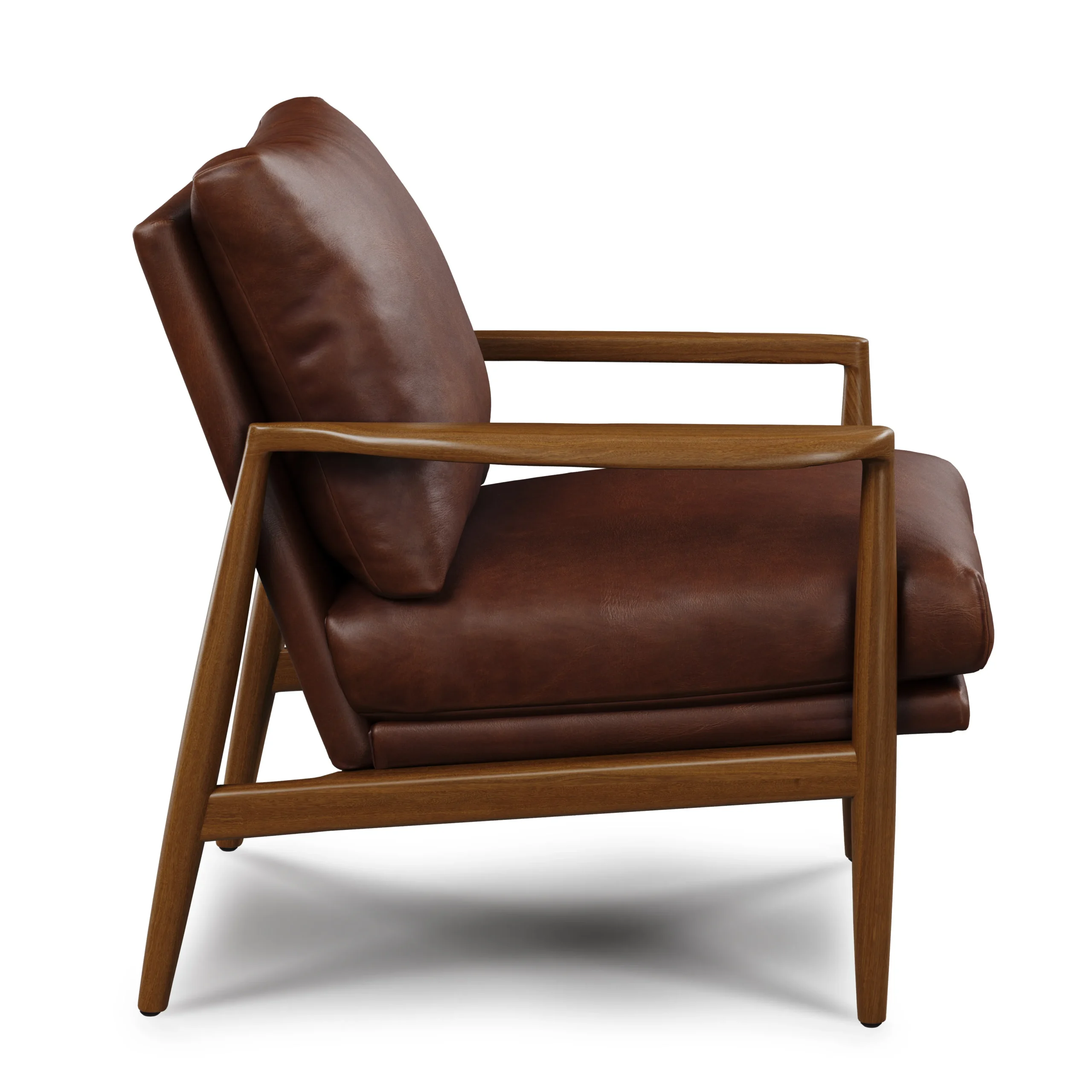 Bavel 28.5_ Leather Lounge Chair - Indiana Brown - Image 7