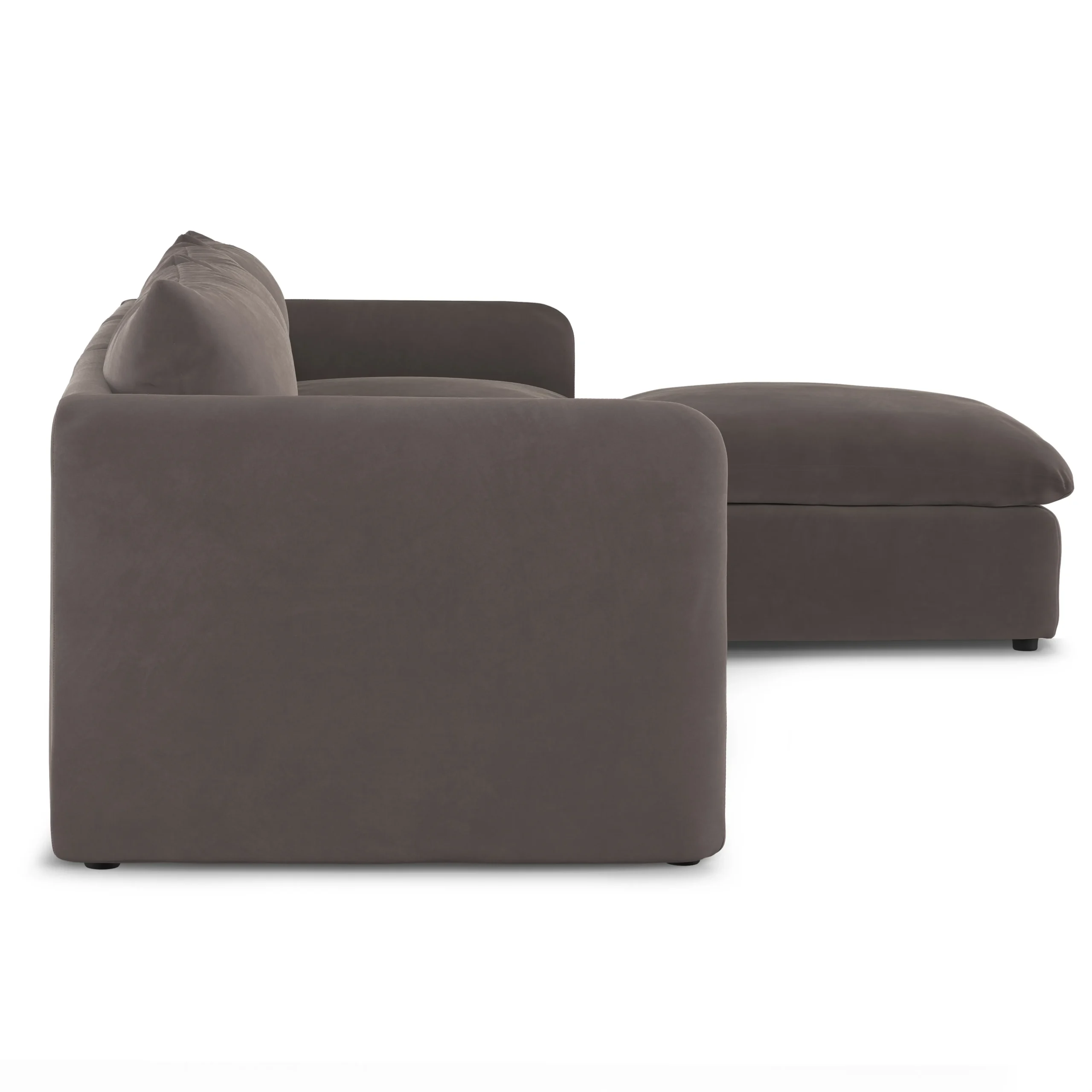 Leigh 131.5_ Velvet Modular Sectional - Hale Warm Gray - Image 5