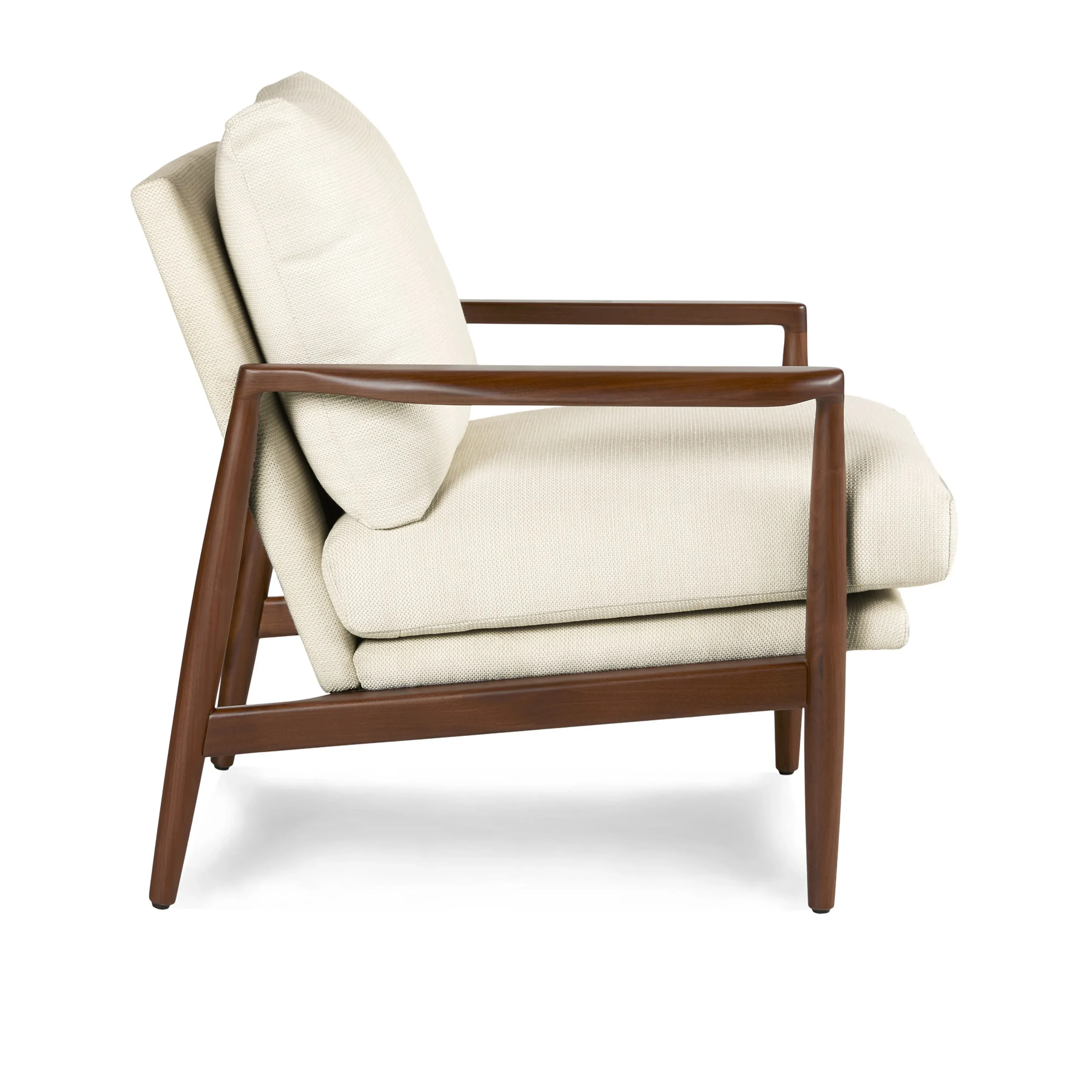 Bavel 28.5_ Lounge Chair - Walnut and Field Ivory - Image 8