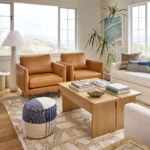 Burrard 32_ Leather Lounge Chair - Bella Caramel