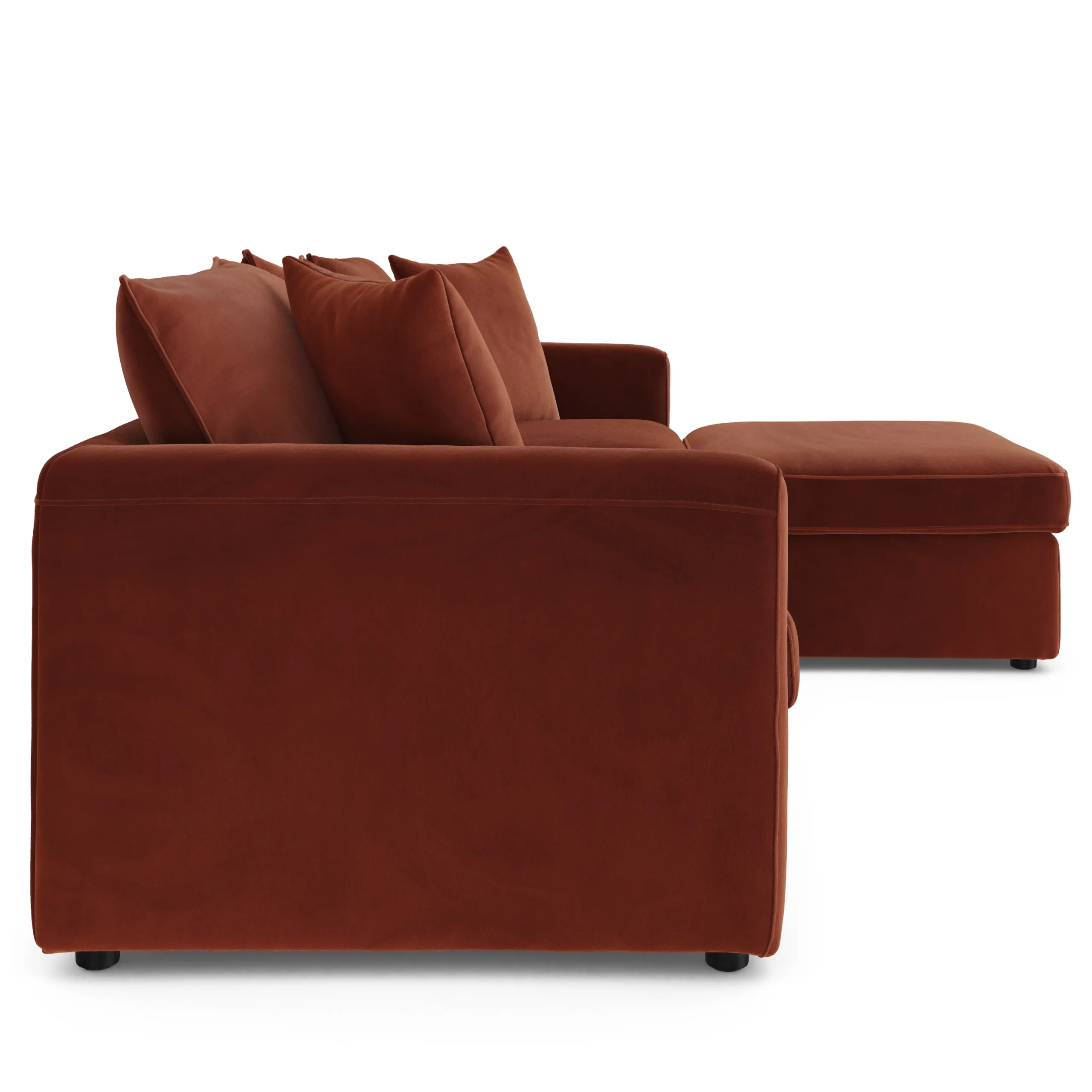 Lenae 104.5_ Velvet Reversible Modular Sectional - Hale Rust - Image 5