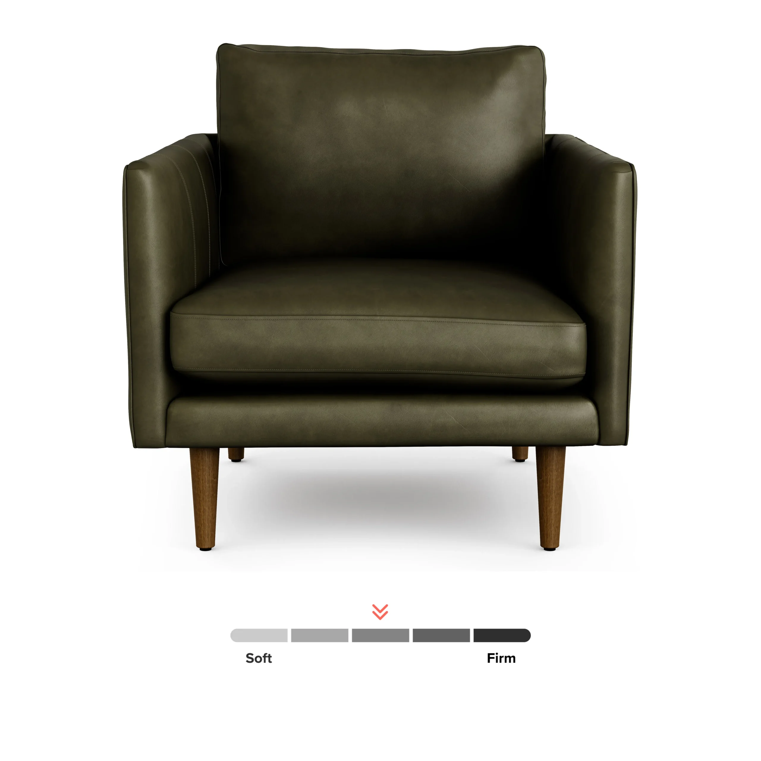 Burrard 32_ Leather Lounge Chair - Charme Green - Image 5