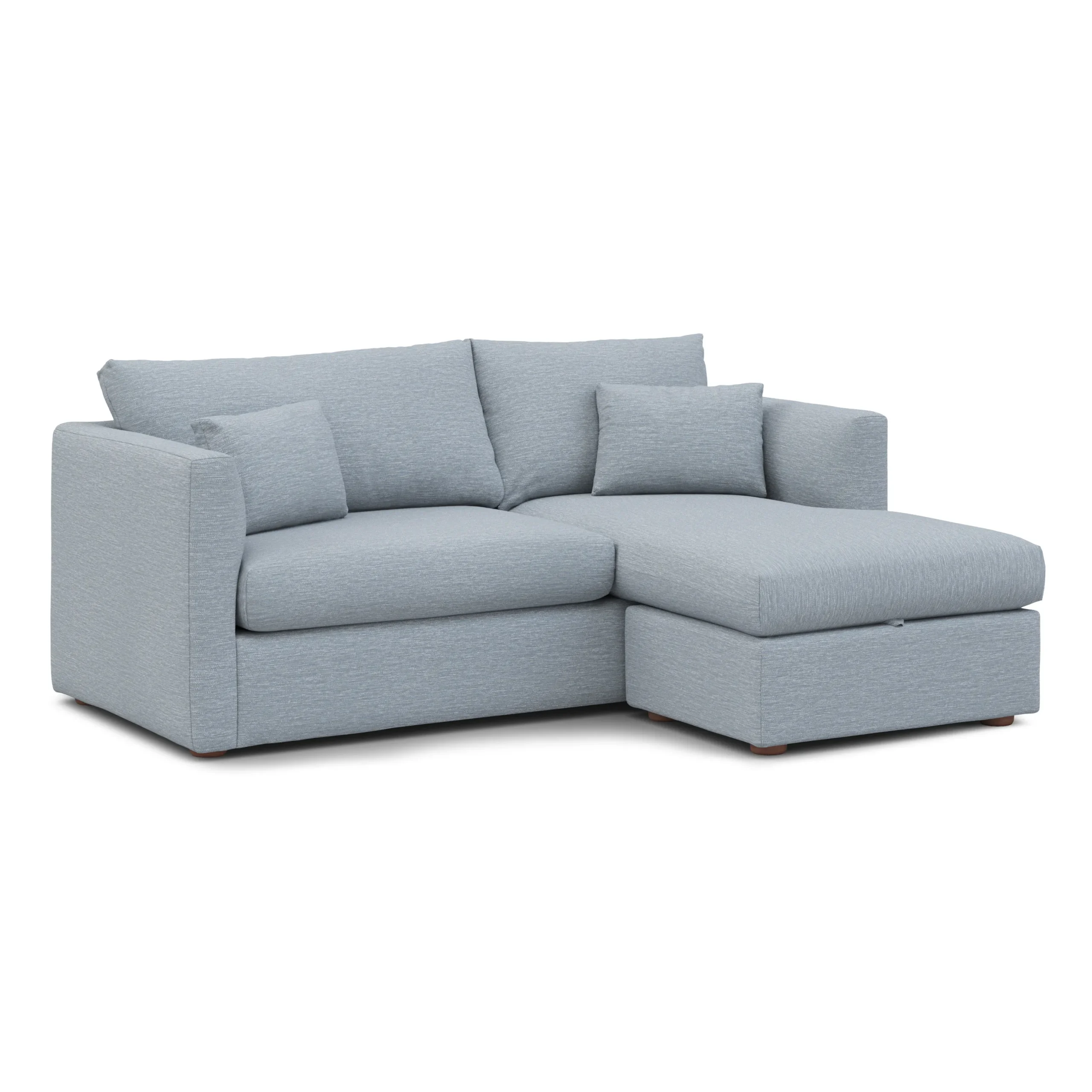 Marina 80_ Reversible Storage Sectional - Silver Light Blue - Image 5