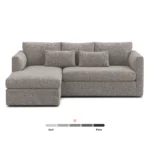 Marina 90_ Reversible Storage Sectional - Hestia Gray