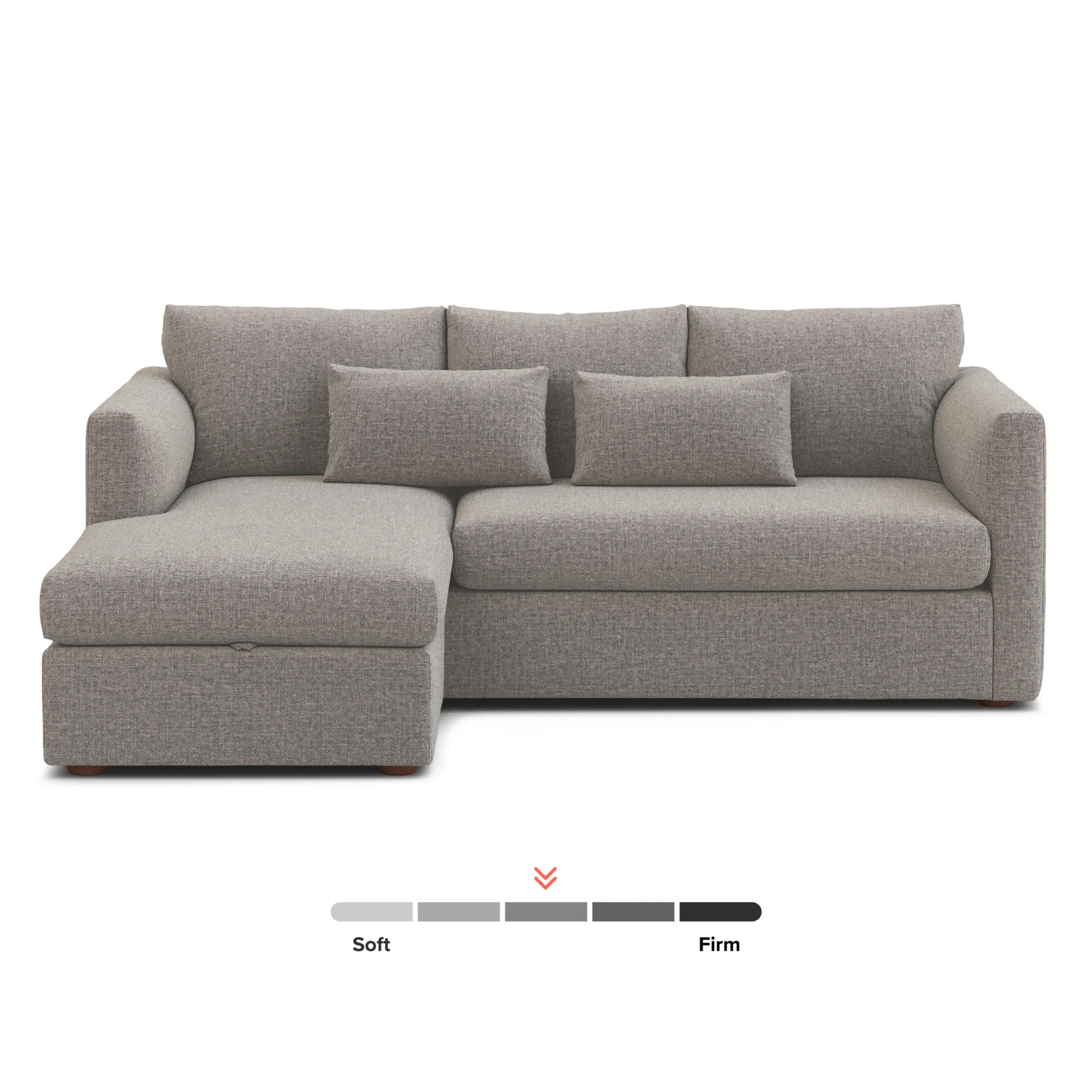 Marina 90_ Reversible Storage Sectional - Hestia Gray - Image 5