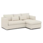 Marina 90_ Reversible Storage Sectional - Ivory Wool Bouclé
