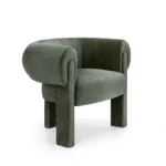 Everse 33.5_ Velvet Lounge Chair - Melange Green
