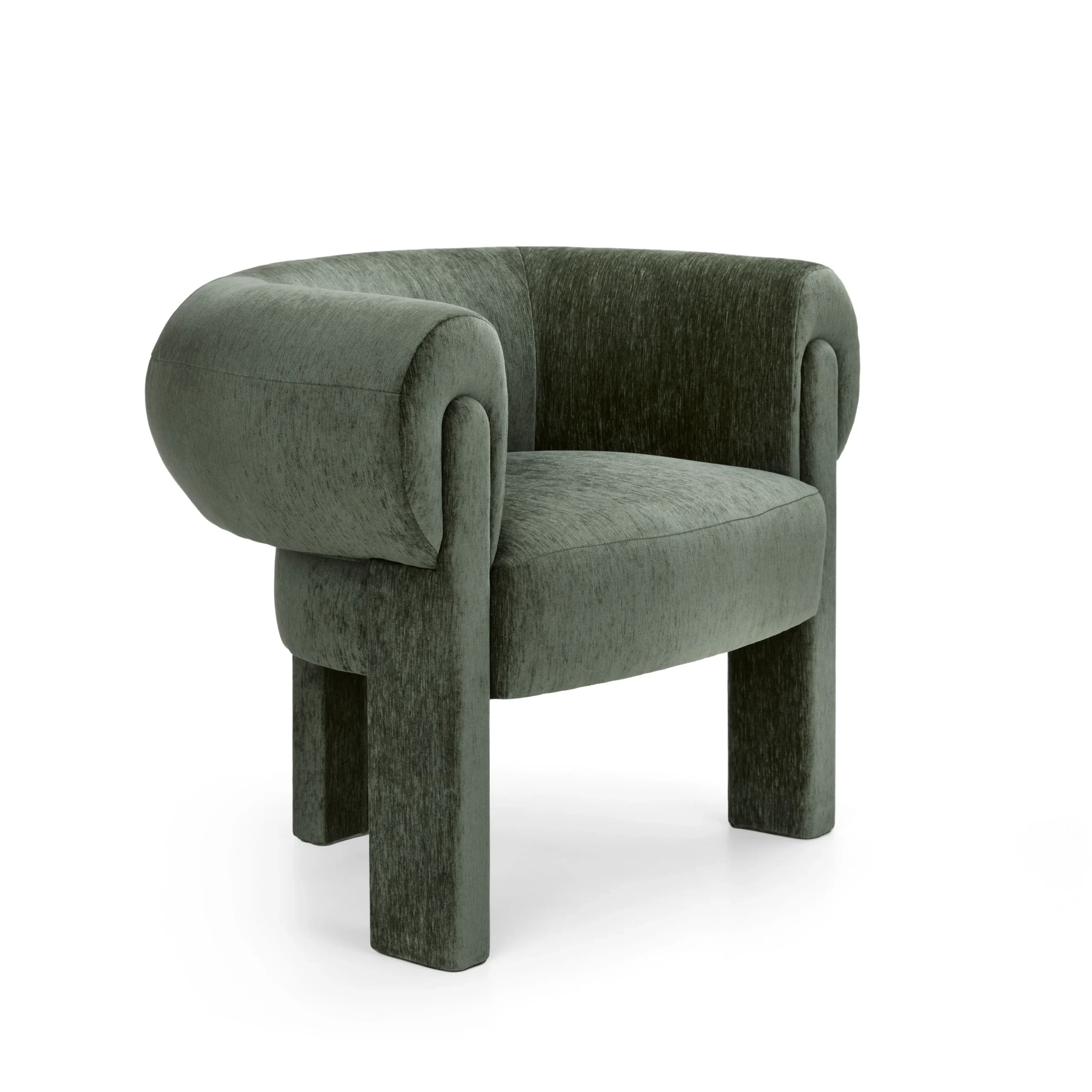 Everse 33.5_ Velvet Lounge Chair - Melange Green - Image 11