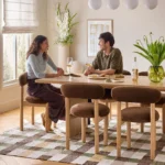 Munk Velvet Dining Chair - White Oak and Hale Earth