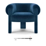 Everse 33.5_ Velvet Lounge Chair - Melange Twilight