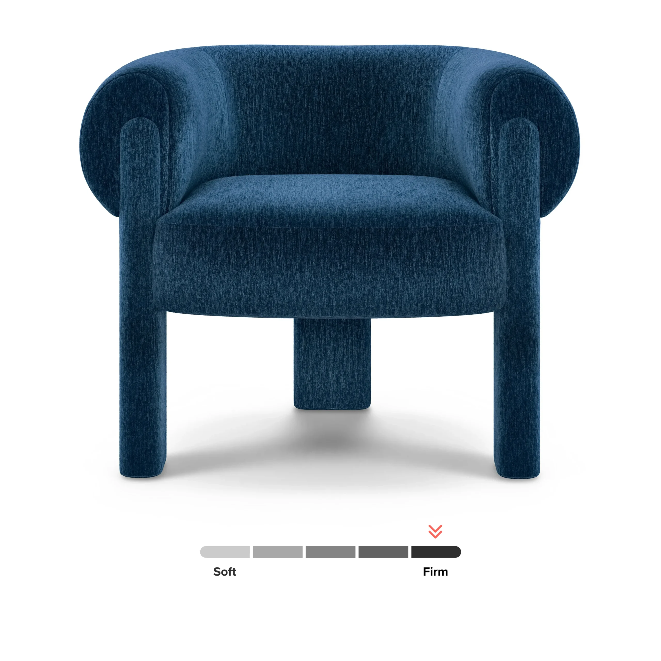 Everse 33.5_ Velvet Lounge Chair - Melange Twilight - Image 9