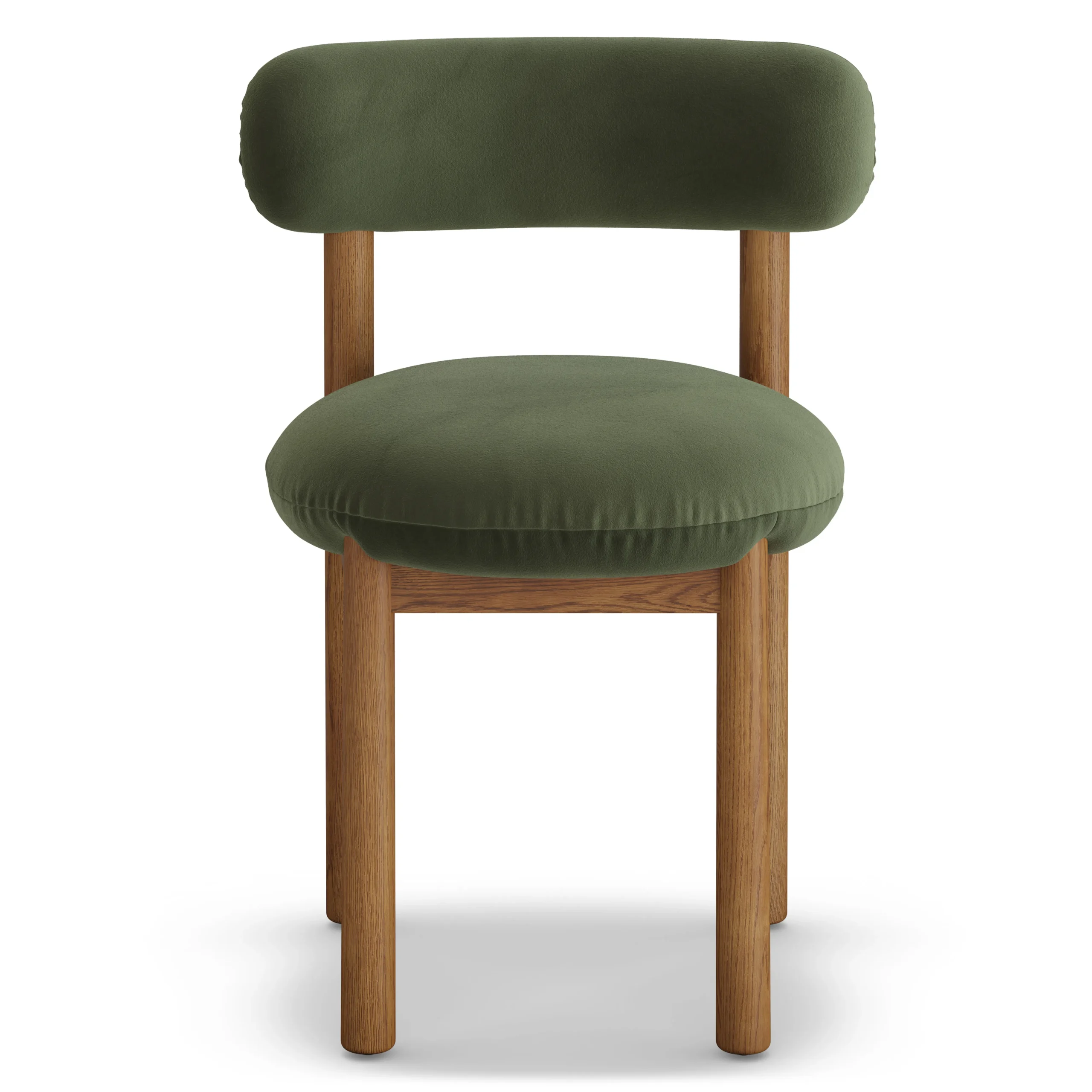 Munk Velvet Dining Chair - Smoked Oak and Hale Fir Green - Image 5