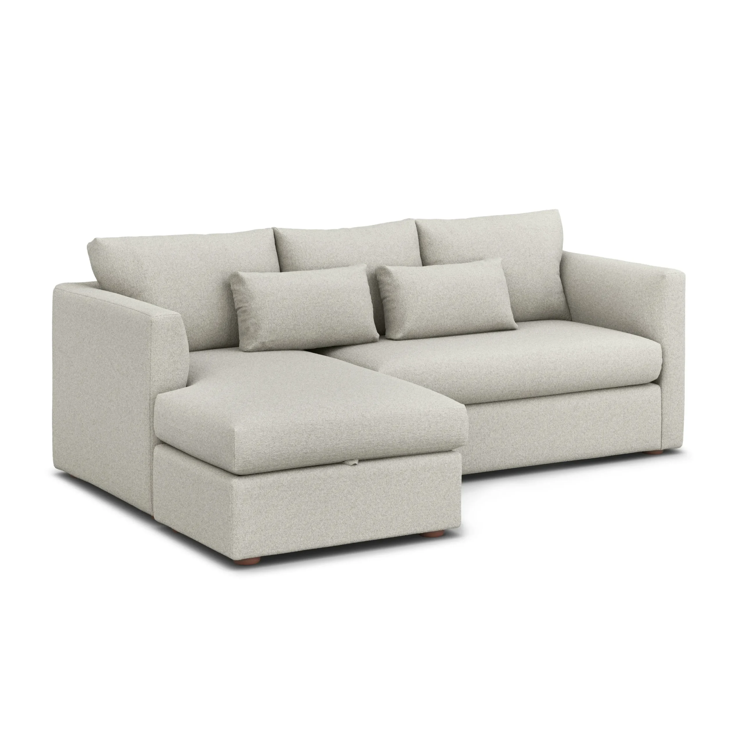 Marina 90_ Reversible Storage Sleeper Sectional - Clover Ivory - Image 5