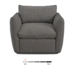 Leigh 42_ Lounge Chair - Silver Gray