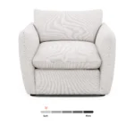 Leigh 42_ Lounge Chair - Silver Ivory