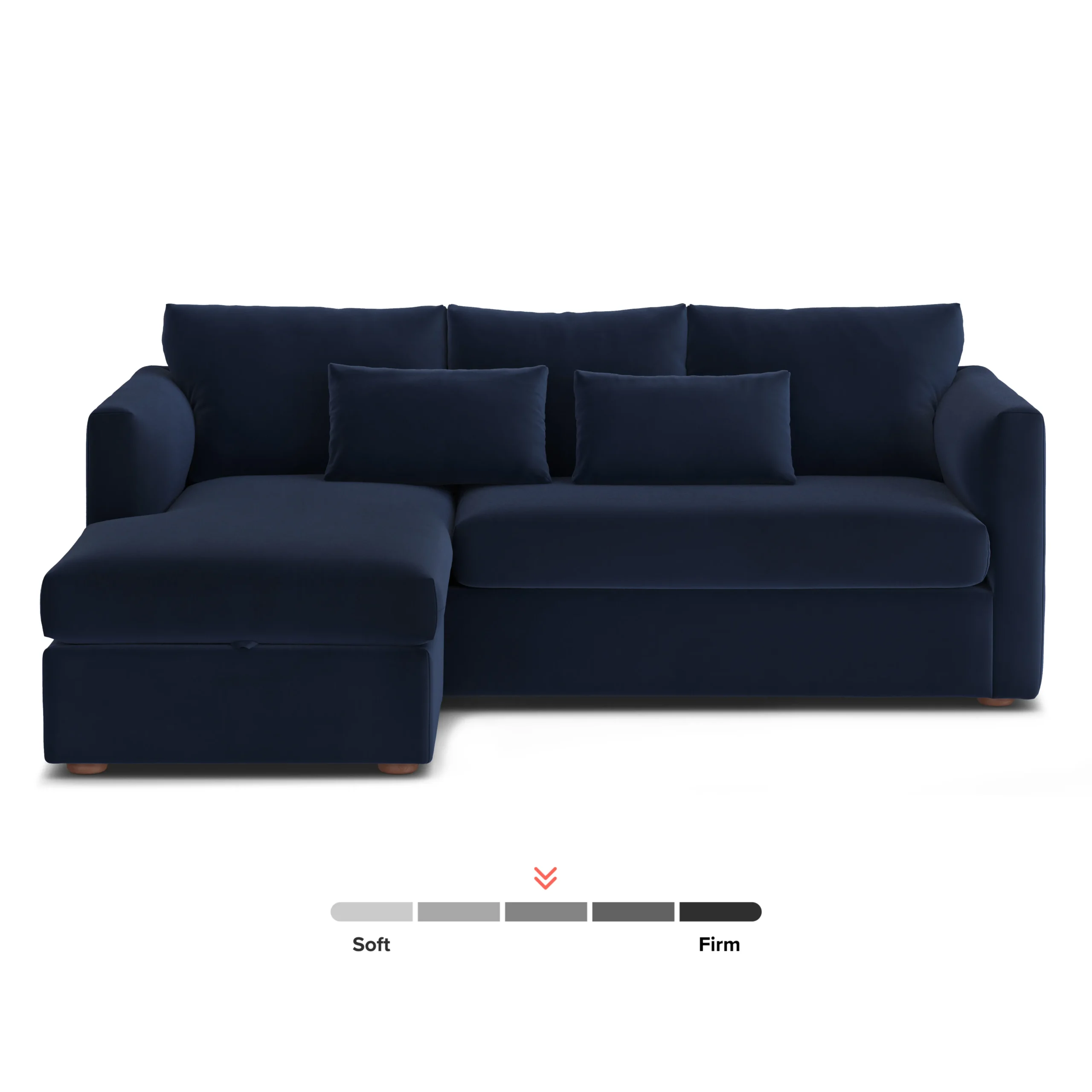 Marina 90_ Velvet Reversible Storage Sleeper Sectional - Hale Ink - Image 5