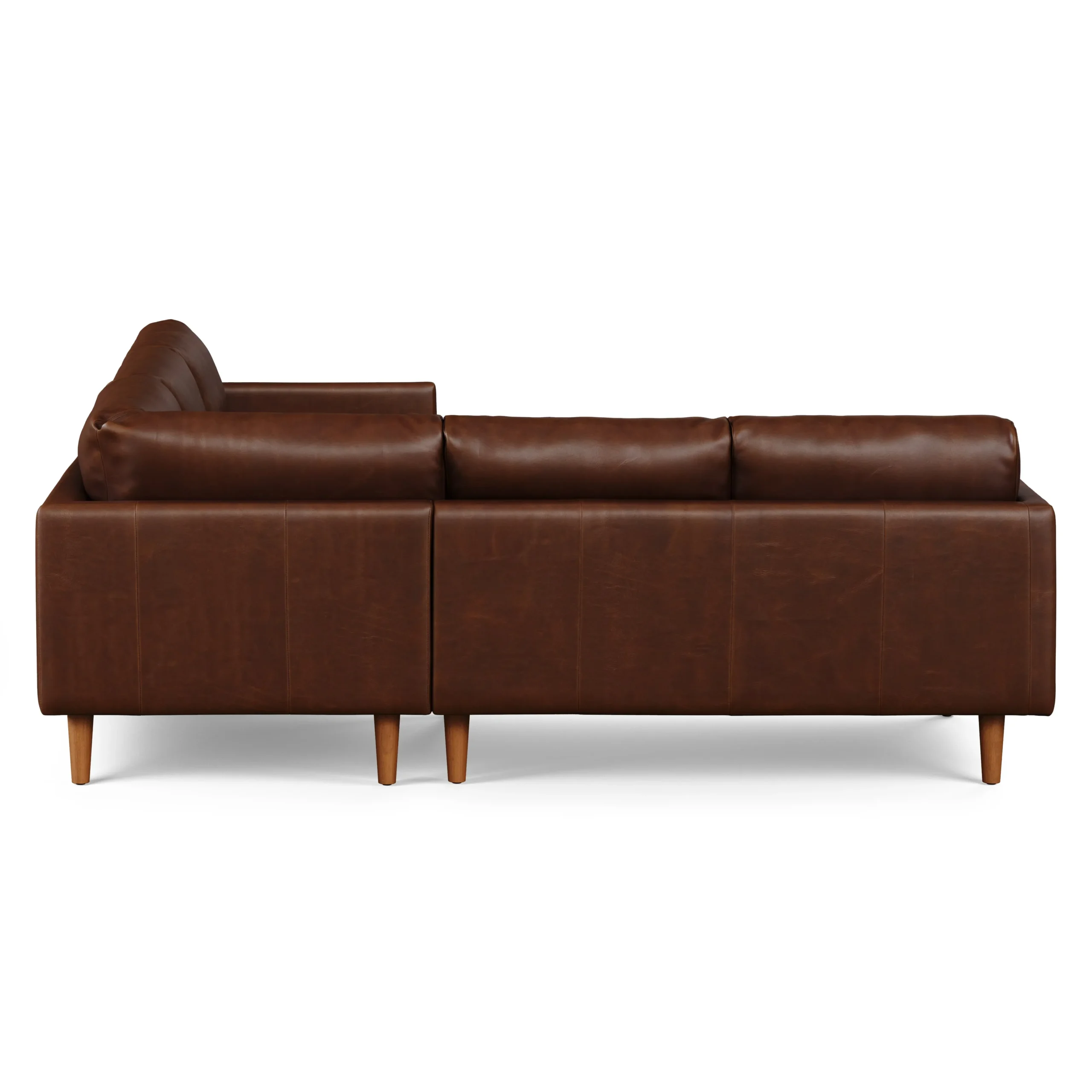 Nirvana 88_ Leather Corner Sectional - Indiana Brown - Image 5