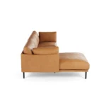 Olsen 110_ Leather Left Sectional - Charme Tan