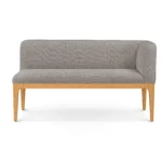 Right Corner Banquette - Natural Oak and Hestia Gray