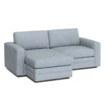Riley 84_ Reversible Storage Sectional - Silver Light Blue