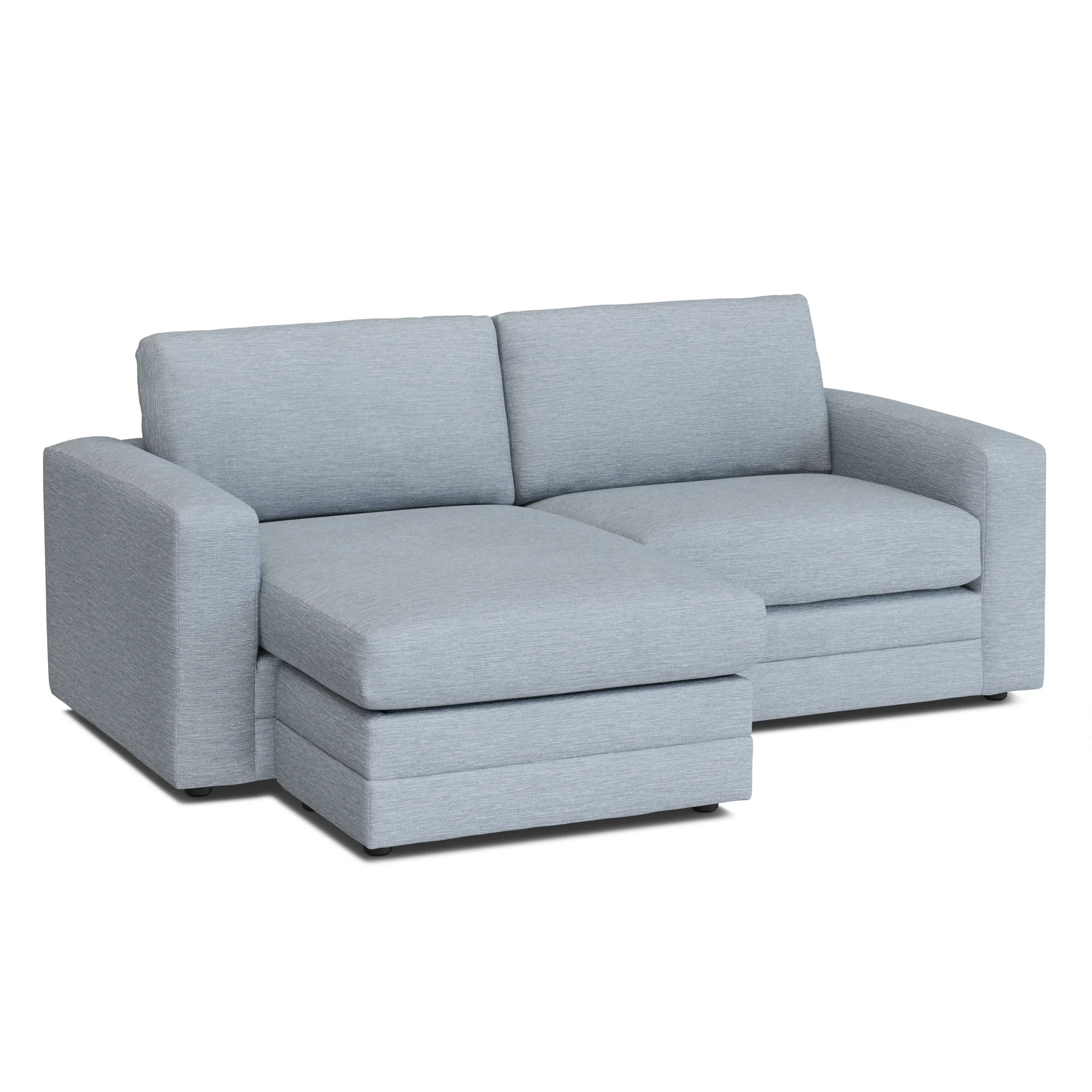 Riley 84_ Reversible Storage Sectional - Silver Light Blue - Image 5