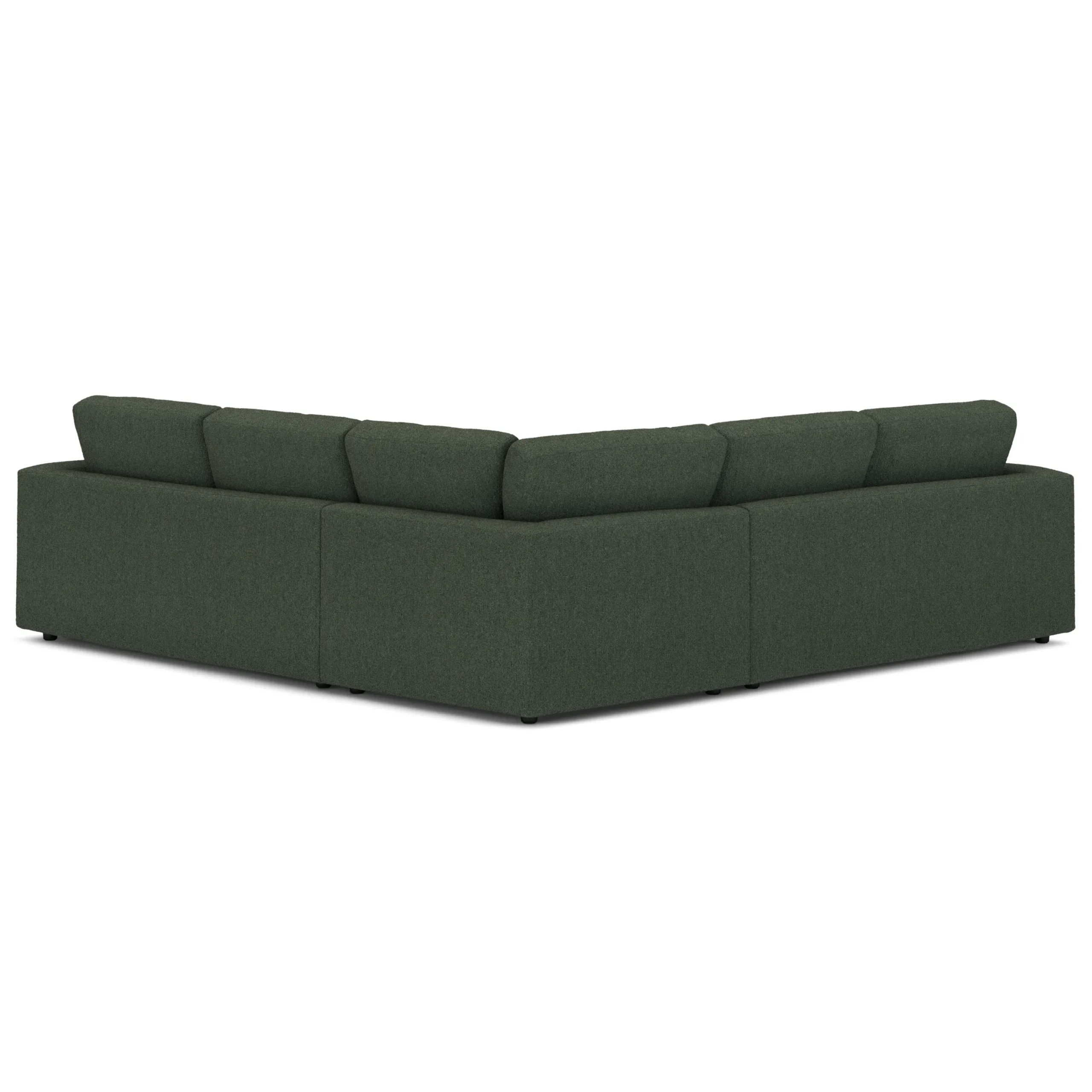 Riley 104_ Corner Sectional - Green Wool Bouclé - Image 5