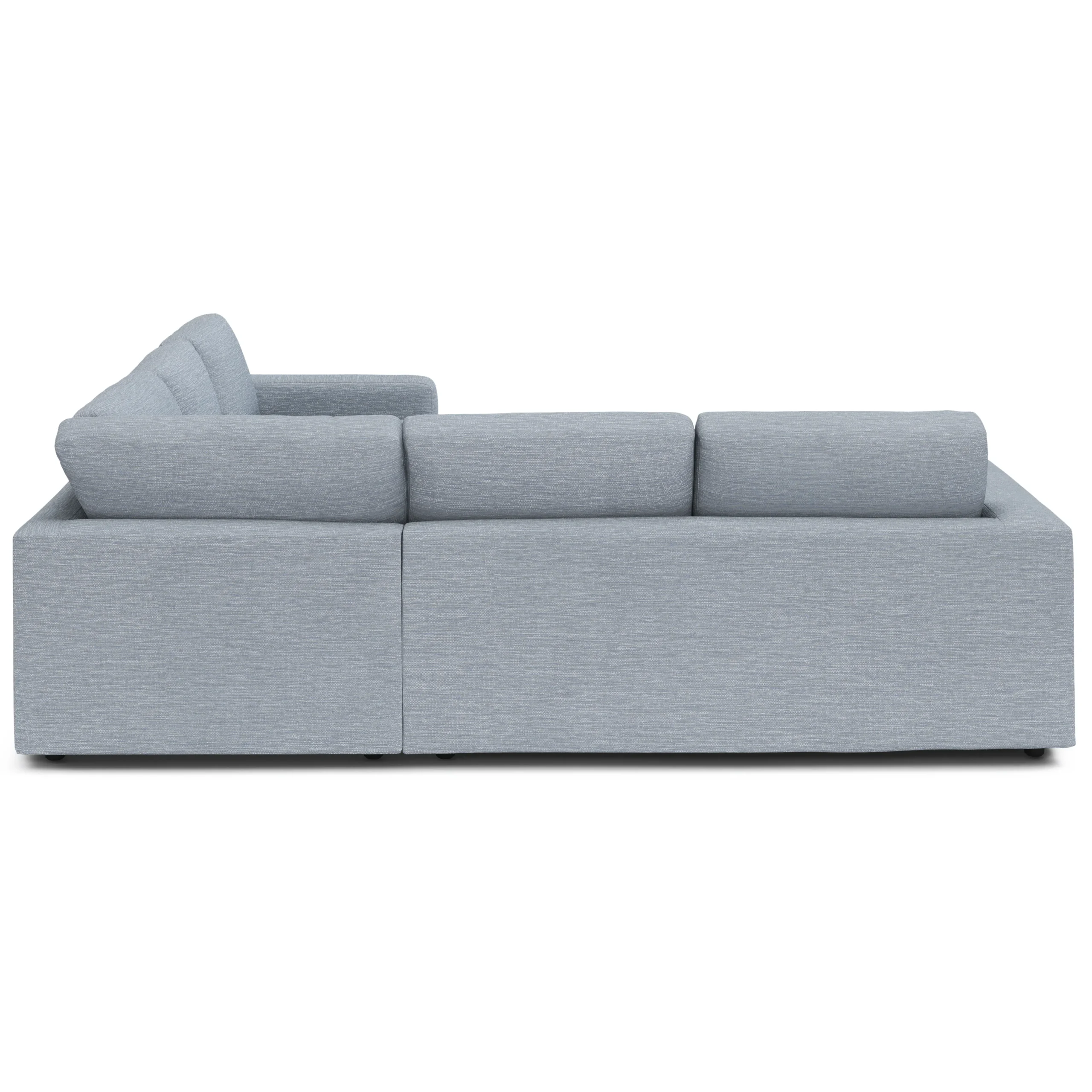 Riley 104_ Corner Sectional - Silver Light Blue - Image 5